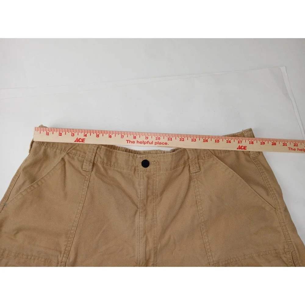 Timberland Men's Cargo Shorts Brown Zipper Pocket Size 40